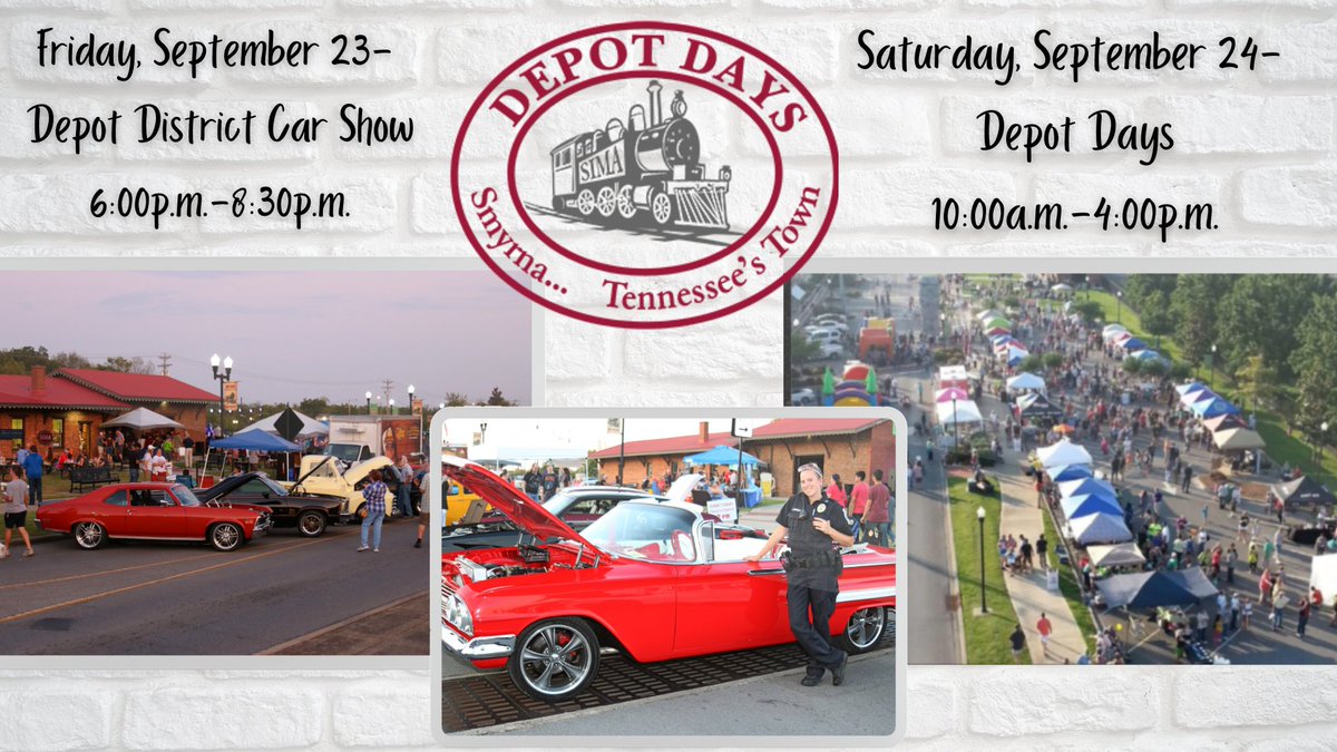 Front St closure from the roundabout to College St on 9/23/2022, from 5:45pm until conclusion of the Depot District Car Show. Front St closure from the roundabout to College St and Wright St closure from Ridley St to Front St on 9/24/2022, from 8am until the Depot Days event ends