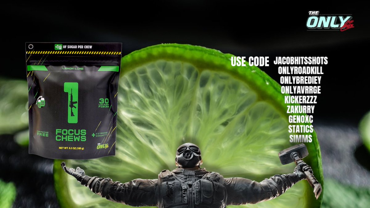 1shotenergy's tweet photo. Alpha Pouch full of Lemon Lime Focus Chew juicyness?? Yes. 

Snag a bag and support the homies at @OnlyClanR6 with their code(s)!! https://t.co/f6ahbBC0KB