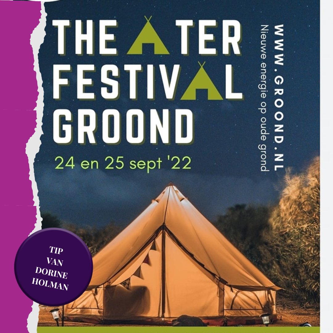 Lieve Lutterzand Literair- volgers,
Jullie houden van bijzondere festivals, ja toch? 
Ga dan dit weekend naar de allereerste editie van Theaterfestival Groond .
Kaarten via groond.nl