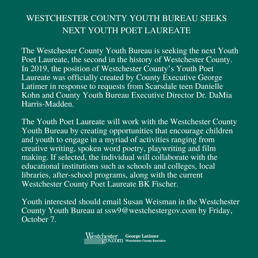 Westchester Gov on Twitter "Westchester County is looking for our next