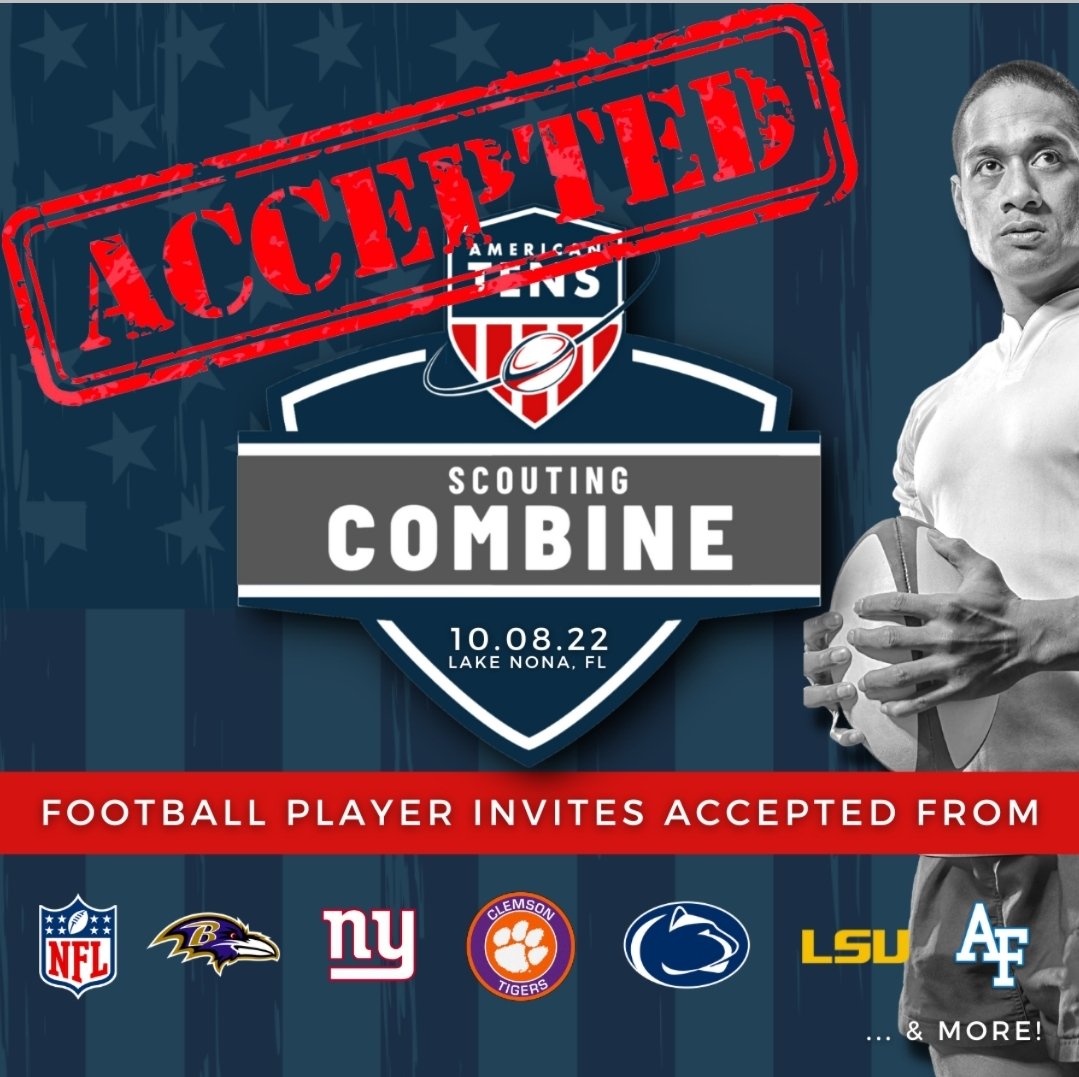 Our VIP invite only #combine is shaping up nicely! 🏉

With representation from 20+ current/former #NFL and #NCAA #Football players exploring the opportunity to take their talents from the football field to the #tens pitch! 👀

#SearchingForGreatness