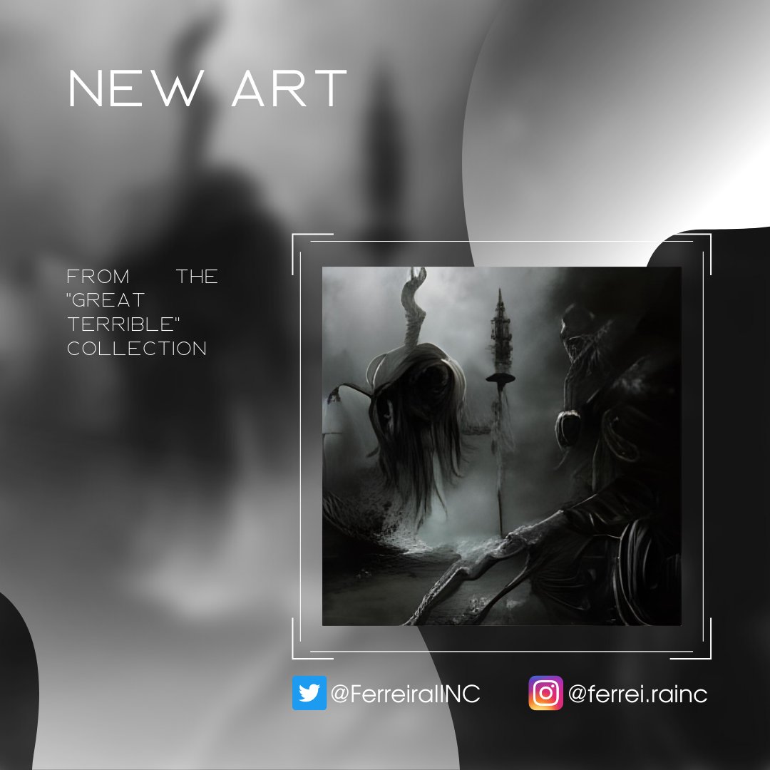 𝐆𝐨𝐨𝐝 𝐝𝐚𝐲, 𝐍𝐅𝐓 𝐥𝐨𝐯𝐞𝐫𝐬!

New day - new art! Another art from the "Great terrible" collection🙌
Welcome!

😉I will be very happy if you subscribe and can see a whole collection of 1000 NFT art

#NFTProject #NFTDay #darkNFT
