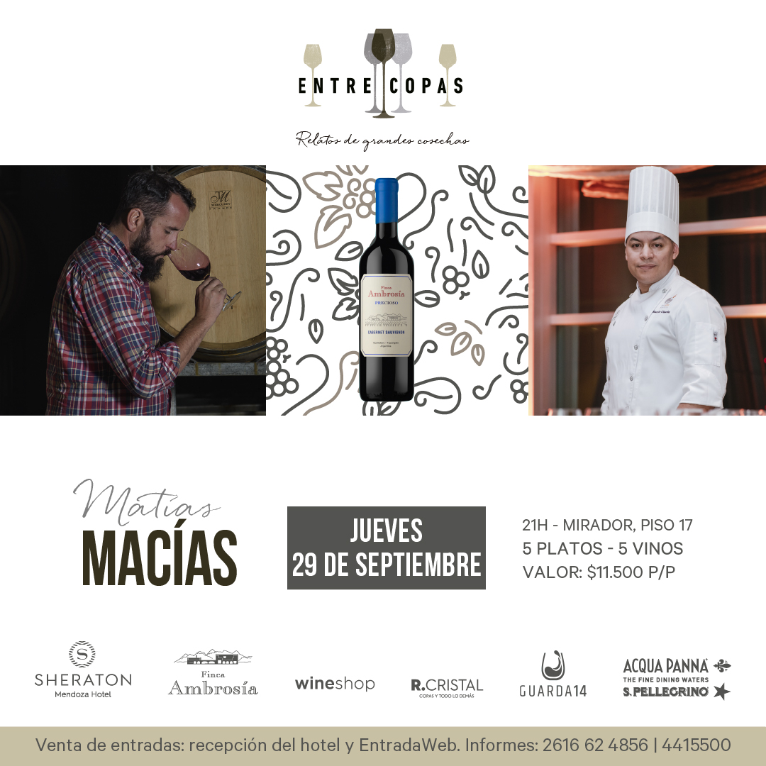 Sheraton Mendoza Hotel (@sheratonmendoza) on Twitter photo El próximo 29 de septiembre se viene otra edición de Entre Copas junto a Matías y Macías y <a href="/fincaambrosia/">Finca Ambrosía</a> 👉guarda14.com/experiencias/c… El próximo 29 de septiembre se viene otra edición de Entre Copas junto a Matías y Macías y <a href="/fincaambrosia/">Finca Ambrosía</a> 👉guarda14.com/experiencias/c…