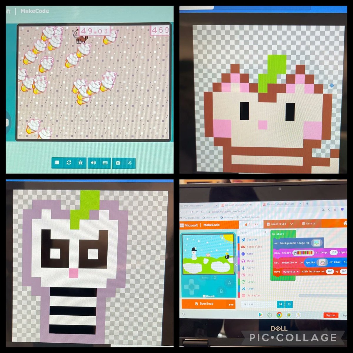 PCInnoInstitute's tweet photo. #PCGrade5 Ss have create their 1st retro arcade game using Microsoft's MakeCode Arcade. Elements include timers, scoring, Sprites, and collecting objects. #PCCompSci #PCFutureReady #PCInnovation https://t.co/2Kf8vGv8Jq