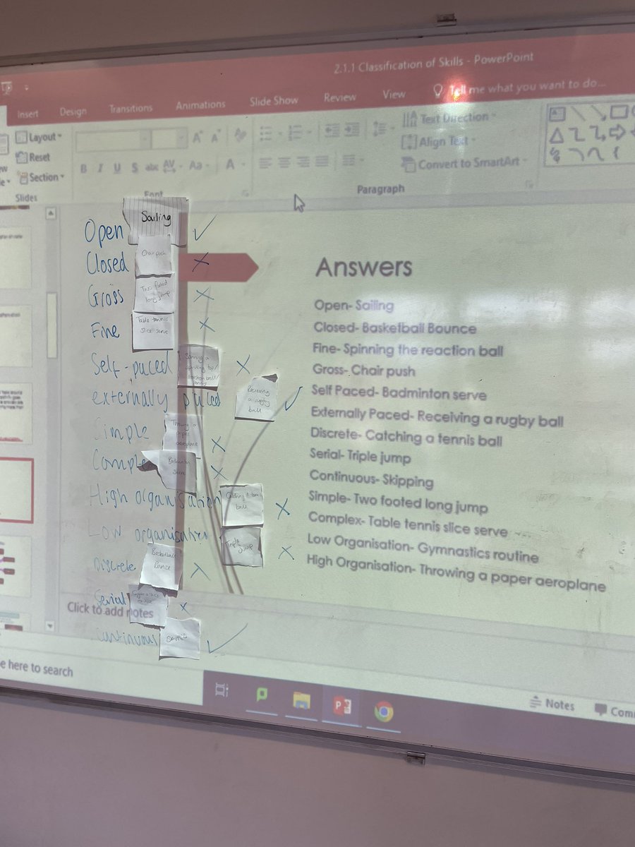A level ‘practical’ of 13 classroom-skills . Have a play, fit them to an extreme on the continuum and justify. PE classroom are just more fun when you get to throw stuff, right?