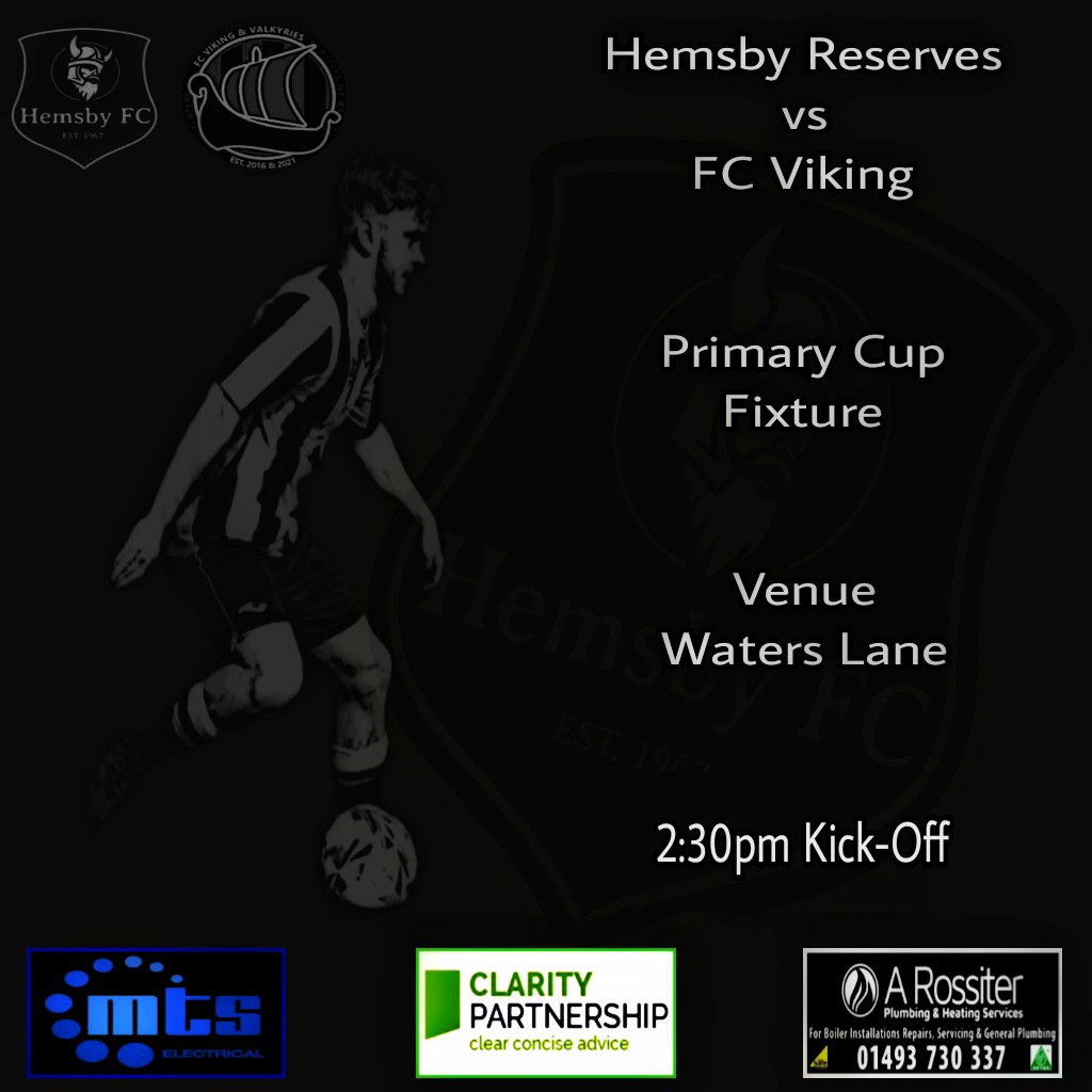 Hemsby Reserves hoping to continue their unbeaten start to the season and to book a place in the next round of the Primary Cup.
💛🖤#yellowandblack 🖤💛