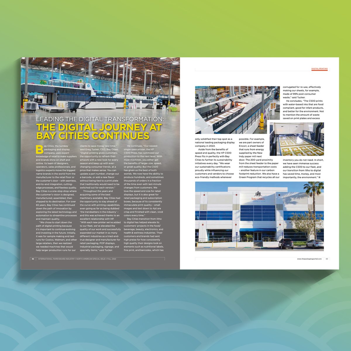 BayCitiesPak's tweet photo. We're honored to have been featured in the Fall issue of the International Paper Board Industry Magazine! We talked digital printing 🖨️, our new C500, and how our best practices & sustainability♻️ efforts keep us ahead of the game in this industry. 🌎📰
#BayCities #IPBI https://t.co/o4IZi2VEGV