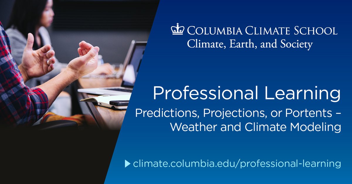 columbiaclimate's tweet image. How accurate are #weathermodels &amp;amp; #climatemodels in #climatechange predictions? @columbiaclimate #ProfessionalLearning program (Oct 27-Dec 15) led by @climatesociety's Simon Mason &amp;amp; @agmunozs will answer this question. Learn more/RSVP Sep 27 info session. climate.columbia.edu/content/predic…