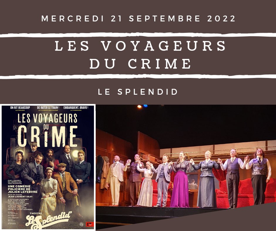 Une très belle troupe qui ne vous embarque à bord de l’Orient  express et vous invite à investiguer aux côtés de Conan Doyle  !! #théâtre #SortiesParisiennes #sortiraparis