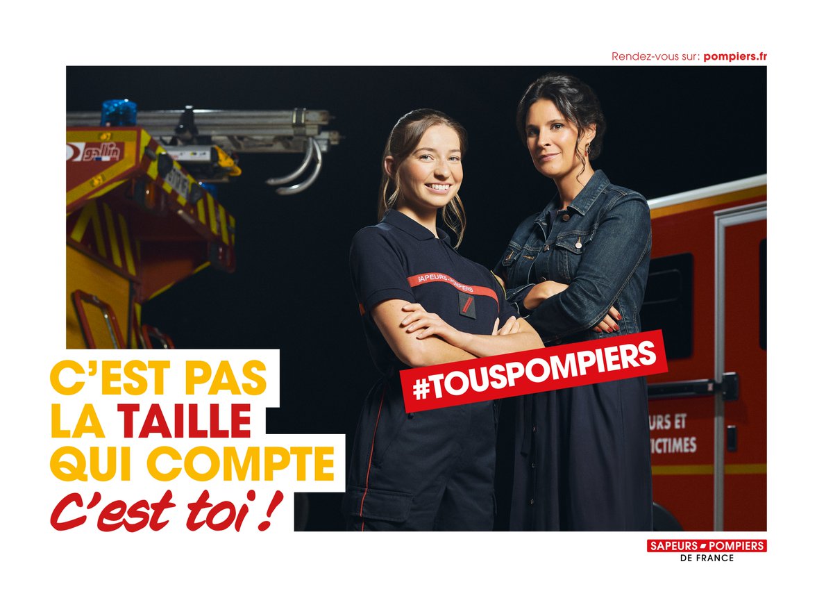 PompiersFR's tweet image. #TousPompiers | C’est pas la taille qui compte, c’est toi ! 
La campagne de communication sur le volontariat est lancée, avec le soutien de @MediaSchoolGr et @HavasMediaFR.

Les personnalités du sport et du divertissement se sont engagés à soutenir cette campagne.
@apollineWakeUp