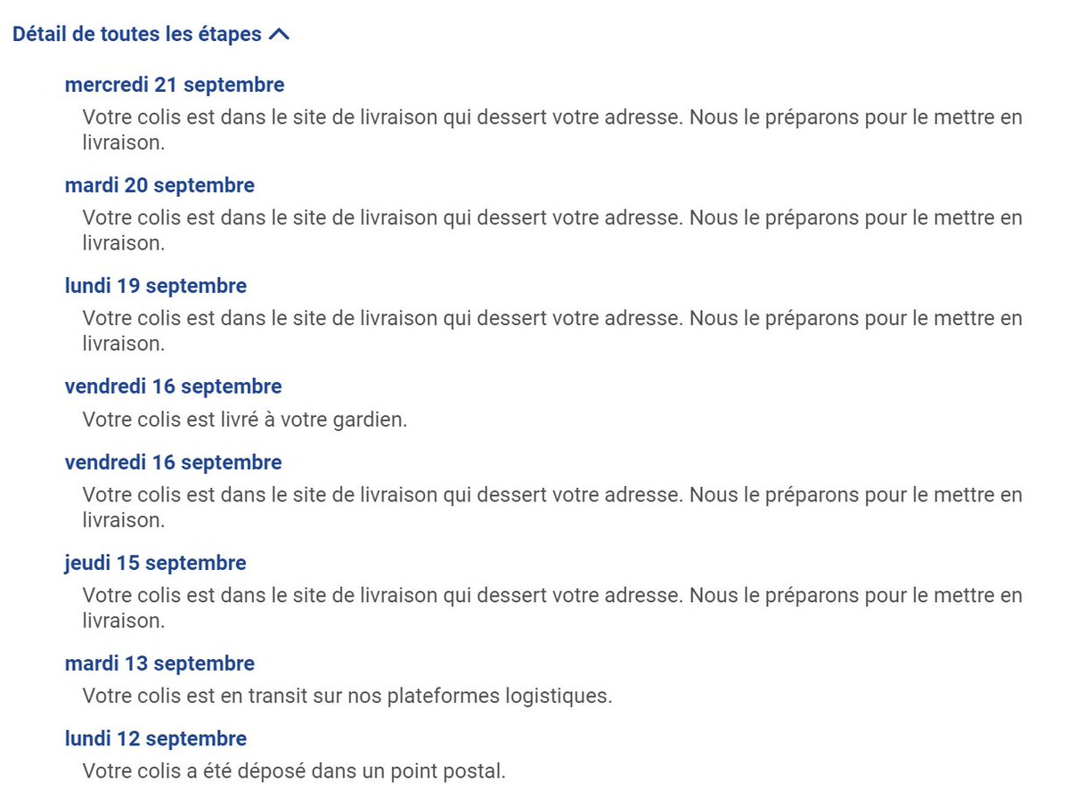 GallaudJjc's tweet photo. @lisalaposte ça ne vs pose pas de problème d'afficher "Livraison en 48h  garantie" pour vos colissimo alors que le mien prétendument livré le 16/09 (scoop il n'avait pas été livré) se ballade depuis 4 jours dans un camion sans que le livreur ne daigne le délivrer ? @GroupeLaPoste https://t.co/ddYSVQGkyW