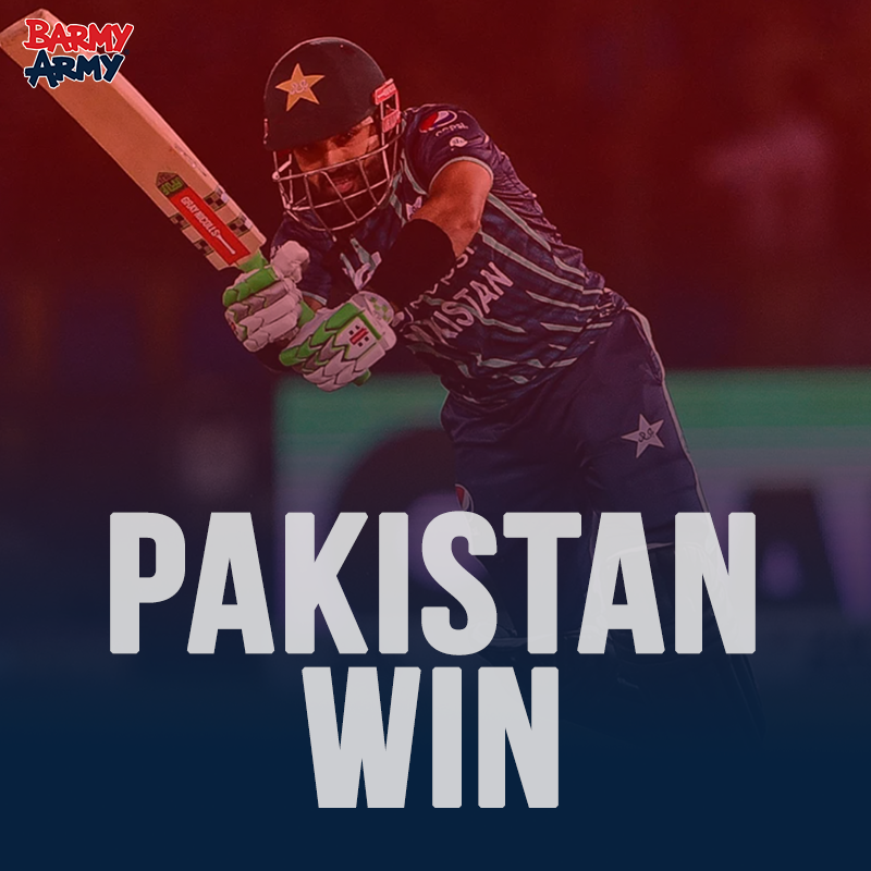 TheBarmyArmy's tweet photo. Pakistan win the 2nd T20.

Breathtaking batting from their opening pair 👏

#PAKvENG https://t.co/u78Dszj215