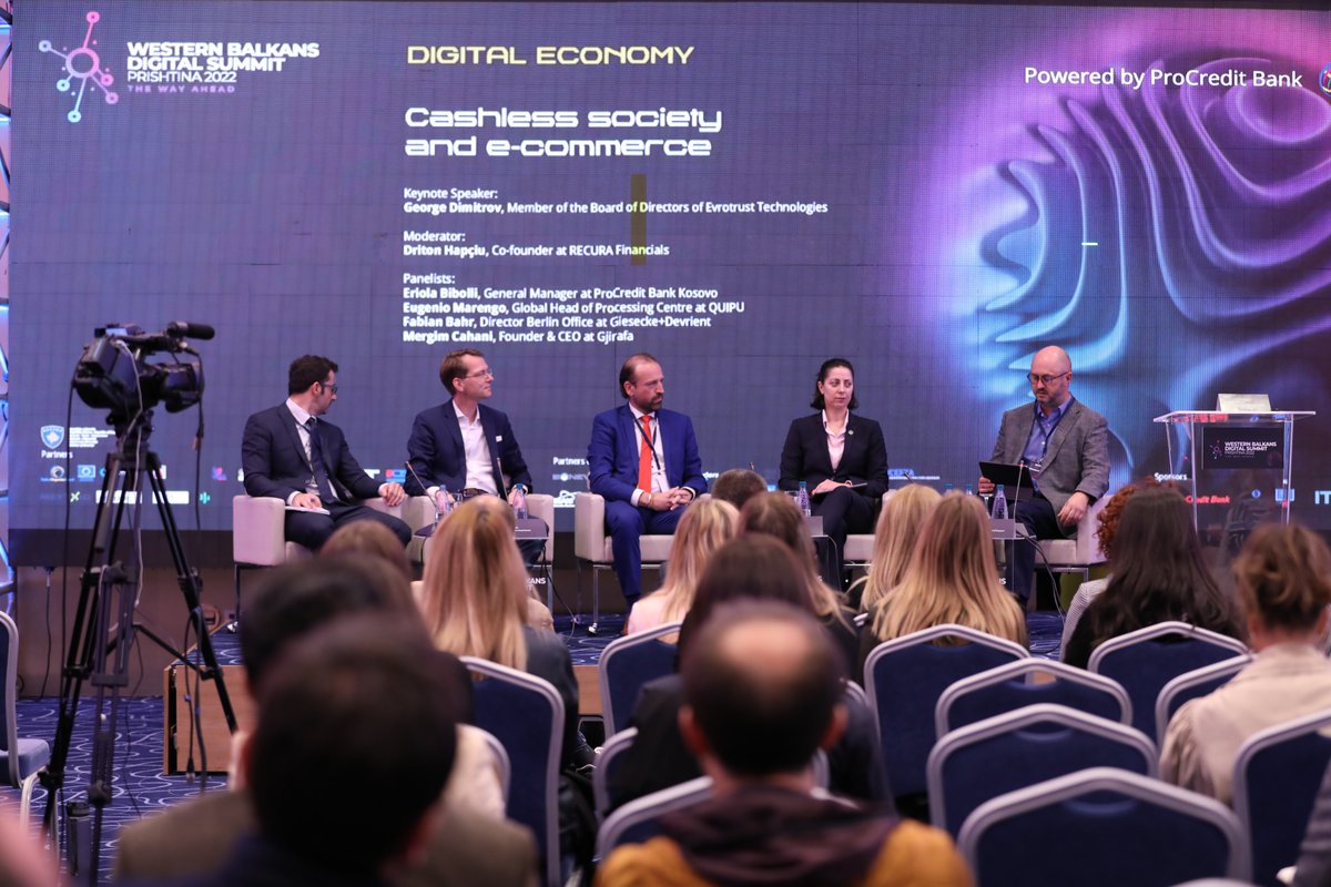 DigitalSummitWB's tweet photo. Money! Money! Money!
A topic that touches every one of us: “Cashless society and e-commerce”
#WesternBalkansDigitalSummit #DigitalSummitPrishtina2022 #Thewayahead #DigitalSkills #DigitalEconomy #TrustandSecurity #infrastructureandservicesconnectivity https://t.co/HHdvV8ci3n