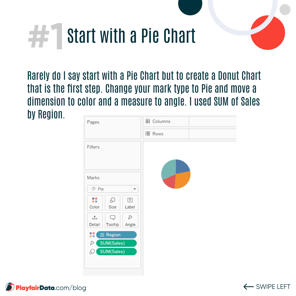 thedataveteran's tweet photo. Good morning #datafam! Maggy and I have another great #WeeklyTableauTip for you.
This weeks tip is how to create a Donut Chart. This tactic can spice up the dreaded pie chart. Allowing your users to see a sum of the KPI in the center of the donut. https://t.co/eohl55kj9W