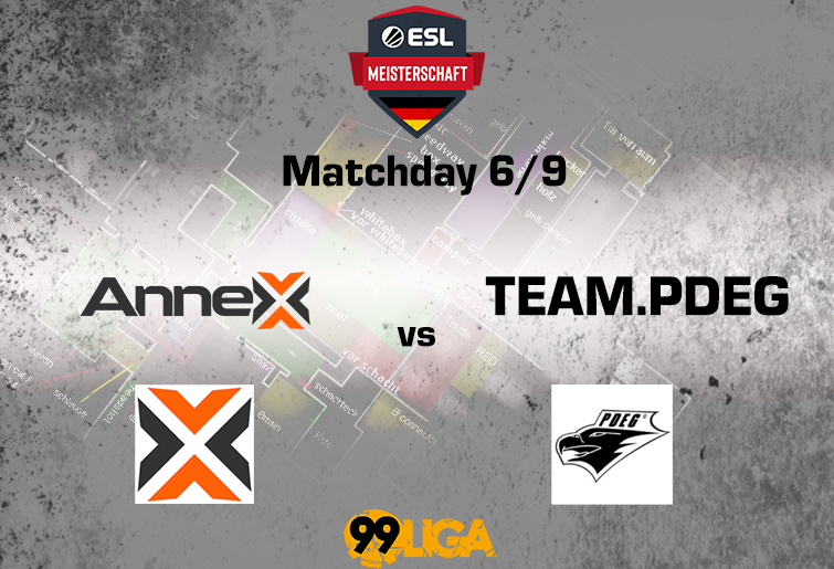 Aller guten Dinge sind 6! #Annex wird heute extern gecastet:

📺twitch.tv/rollstuhlpeekt…
🕘20:00 WARPCOM ANNEX VS. TEAM.PDEG

Lineup:
<a href="/koxkycs/">Koxky</a>
 Indigo_O
StruppsN
Subislav
<a href="/mxy_cs/">Maximilian Münzberg</a>

#CSGO #TwitchDE #twitchpush #gamecast #99Liga #ESLM #ESLMeisterschaft