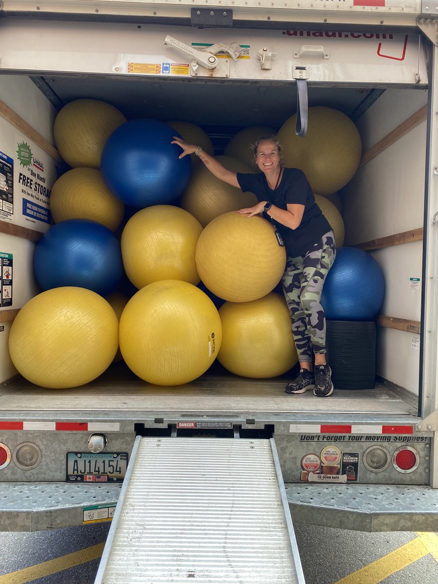 HDSBMath's tweet photo. Calling all mathematicians! When life hands you lemons (or exercise balls), make it math! We had some fun helping @HDSBElemAthl today. 
What do you notice? What do you wonder? 
Tweet us @HDSBmath #HDSBsharesmath https://t.co/KHBh7V7Vdn