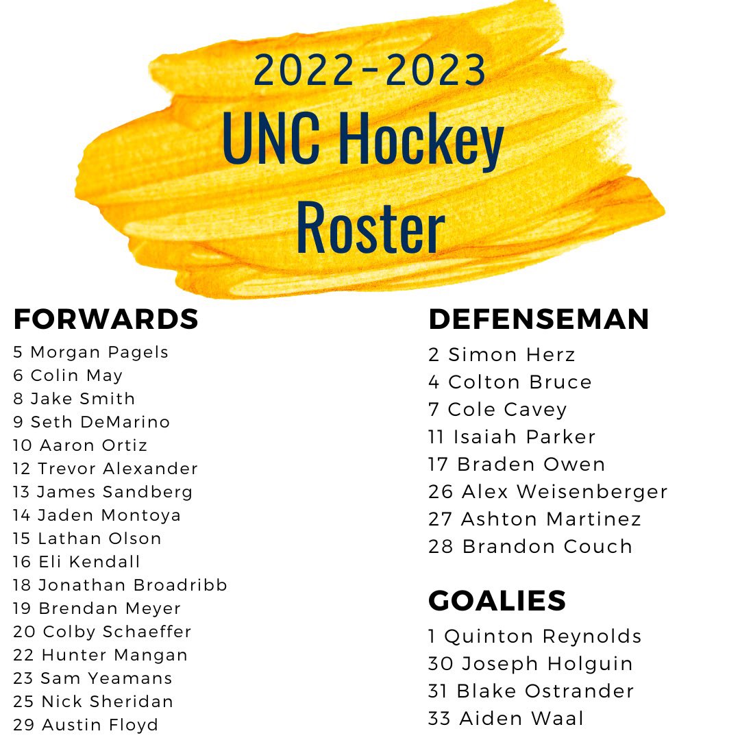 HockeyUNC's tweet photo. 1 DAY! That’s right hockey fans our season starts tomorrow night at 8:30pm for our game against Boston University, and then we play again at home Saturday night at 8:30 against Wyoming! https://t.co/vnTqpyTtLs