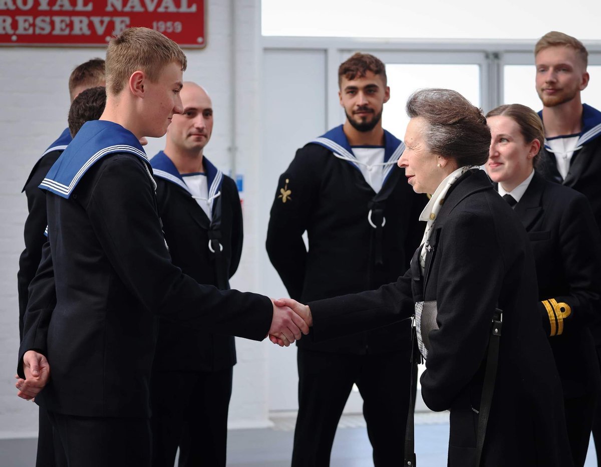 HRH the Princess Royal was in <a href="/HMNBPortsmouth/">HMNB Portsmouth</a> today to offer her personal thanks to the sailors and supporting staff, involved in Her Majesty the Queen's funeral. A great morning <a href="/John_VoyceOBE/">VoyceoftheRN</a> and BZ #teamportsmouth. <a href="/HMSsultan/">HMS Sultan</a> <a href="/HMS_Collingwood/">HMS Collingwood</a> <a href="/RMBandService/">The Bands of HM Royal Marines</a>
