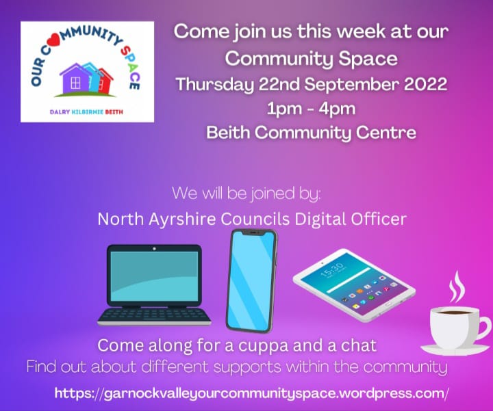 Great afternoon today at Our Community Space in Beith. Lots of laughs, chat and #peoplesupportingpeople. Discussion today about the future direction of the drop ins #communityvoice #engagement #GVcares