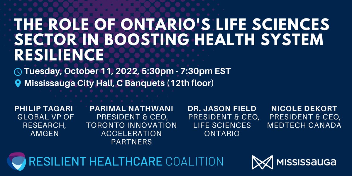 rh_coalition's tweet photo. Join us and @citymississauga for an in-person event on Boosting Health Systems Resilience in Ontario, happening October 11 from 5:30pm - 7:30pm. 

Register here: https://t.co/V9p0GqOhYC https://t.co/hBi1fhQIVm
