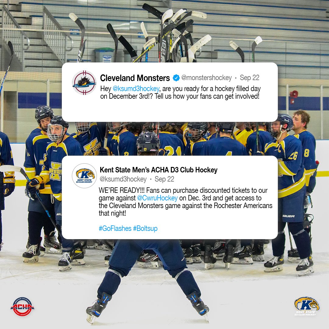 KentStD3Hockey's tweet image. Who wants to go to a professional AHL game!? We do!!!✋

Tickets for our game against @CwruHockey are on sale NOW and those tickets will give you access to the @monstershockey that night!!

Ticket sales are in the link in our bio!

#GoFlashes #Boltsup