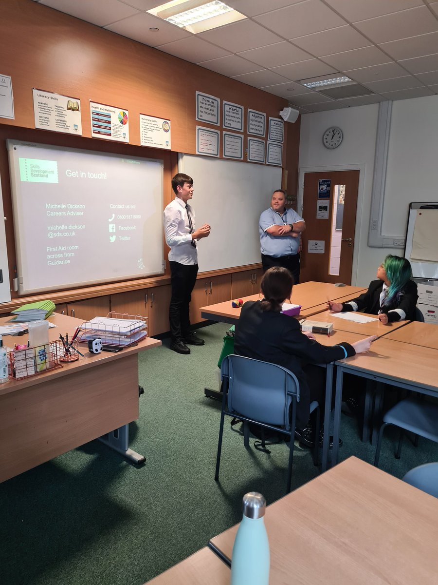 SStninian's tweet photo. Thanks to Kenny &amp; Michelle from @skillsdevscot for delivering the S4 workshop to St Andrew and St John Ogilvie houses today 🙌✨️ @stninianshs https://t.co/3q3ZCWqAx5