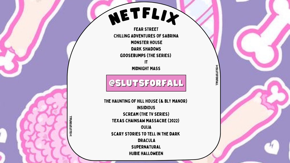 slutsforfall's tweet photo. Your fav Halloween Streaming Guide is Back! Happy Fall! 🎃💕👻 PART ONE: https://t.co/8QrR9b9UaU