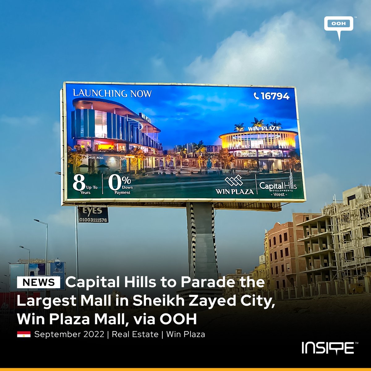 InsiteOOH's tweet photo. Excited to purchase a commercial, administrative, or medical clinic space in the largest commercial mall in the #Sheikh_Zayed City? #Capital_Hills #OOH campaigns promotes #Win_Plaza_Mall
#Read more... https://t.co/2enGFMkF7o
#InsiteOOH
#Egypts_OOH_Reference 🇪🇬
#Stay_Tuned 🤙 https://t.co/U5XcgScvNx