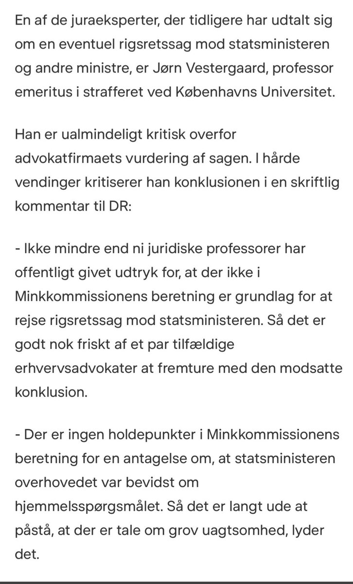 Førende juraprofessor i angreb på Nye Borgerliges advokatvurdering af Mette Frederiksen: »Grænseoverskridende« og »inkriminerende«

 berlingske.dk/politik/foeren…