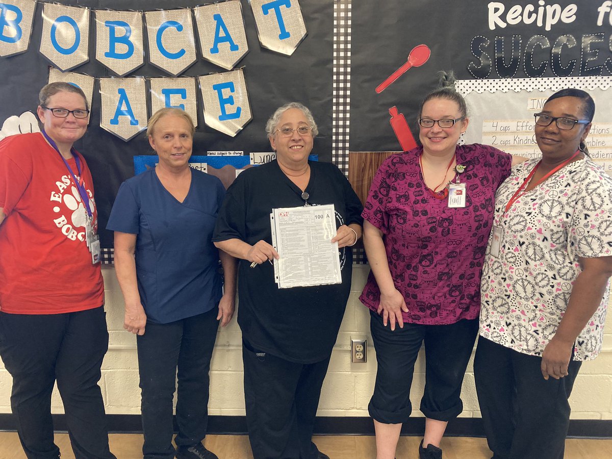 100A+ Rating for the Eastside cafeteria. These ladies are rock stars!