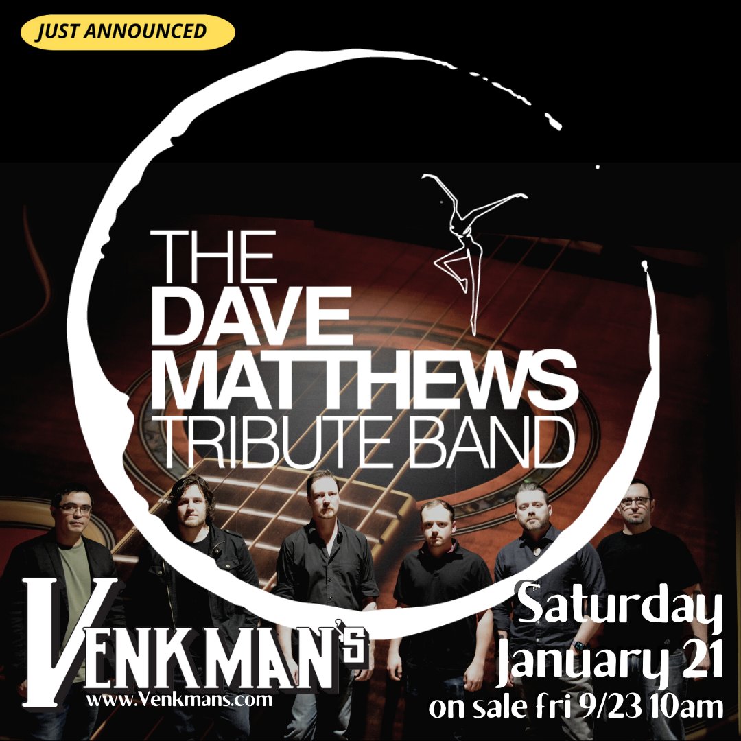 👀NEW SHOW <a href="/thedmtb/">The Dave Matthews Tribute Band</a> Dave Matthews Tribute Band!
January 21 ~ 🎟️ on sale tomorrow (Fri 9/23) 10am <a href="/TicketWeb/">TicketWeb US</a> 

bit.ly/0121DMBTribute…