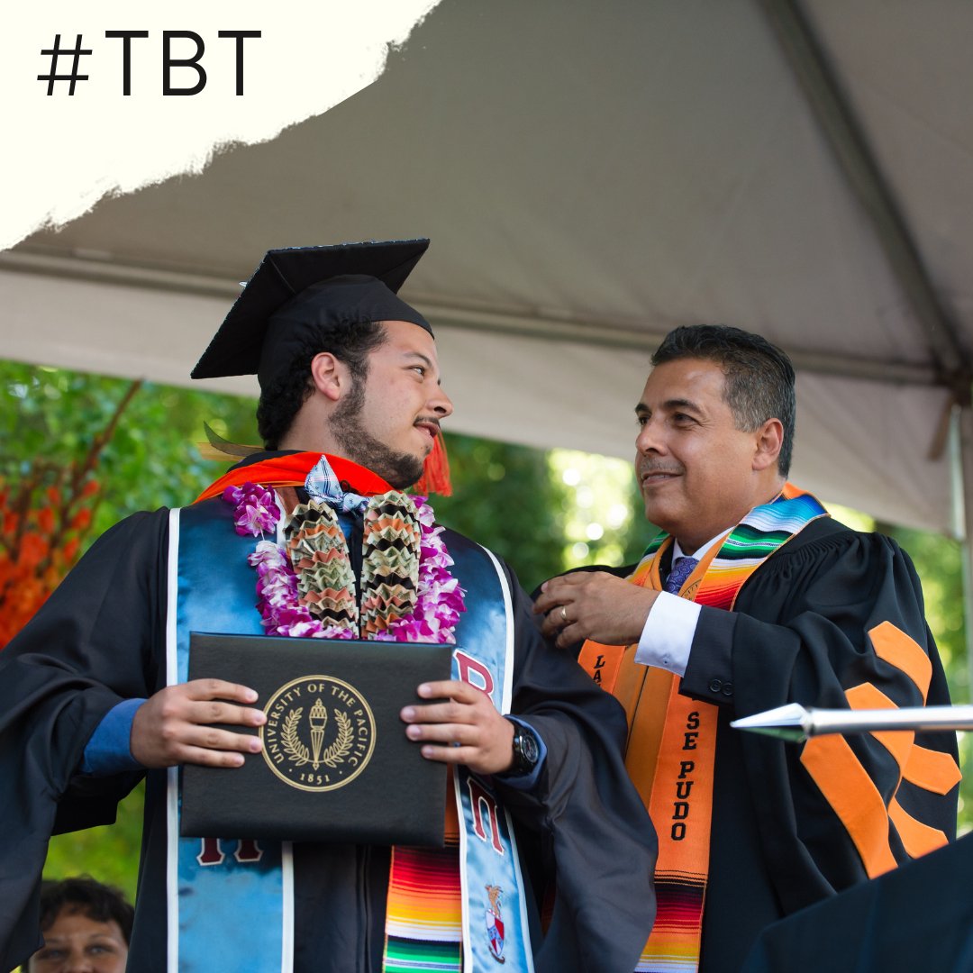 PacificLibrary's tweet photo. Former NASA astronaut & alum José Hernández ’85 hooding his son Julio Hernández at the 2016 Diploma & Hooding Ceremony of the School of Engineering and Computer Science. @pacificSOECS #tbt #throwbackthursday #UOPacific #pacificlibraries #PacificAlumni #archives #hispanicheritage https://t.co/CHG9H64kyD