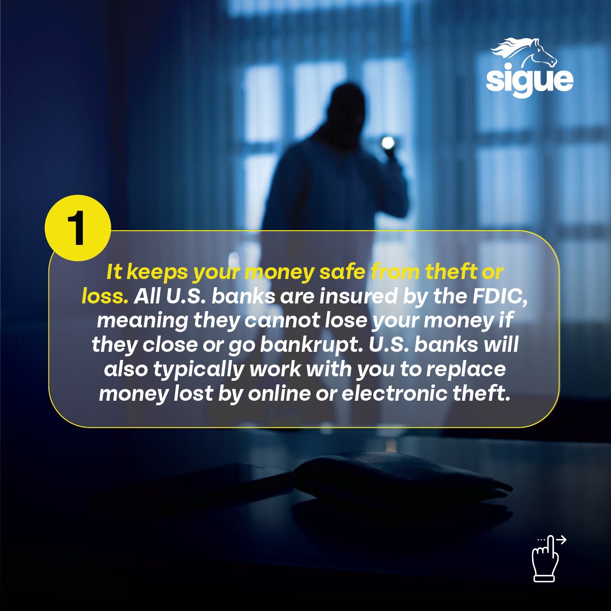 SigueCorp's tweet image. Here are 4 reasons why it's important for an #immigrant to open a #bankaccount in the United States. 🇺🇸🏦 It will make life easier by helping keep track and control of expenses. 💸 It would also allow you to send money back home quicker through the #SigueApp 📲