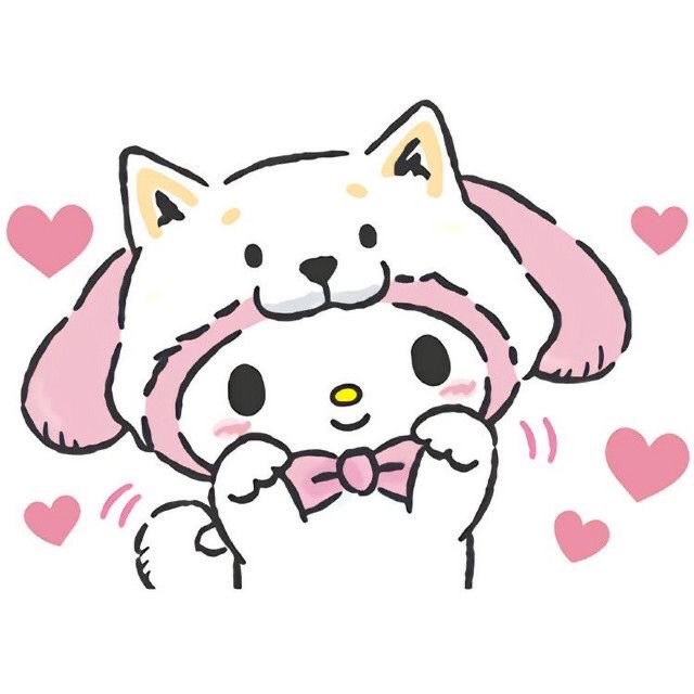 kuromi and my melody puppies ✧*:･