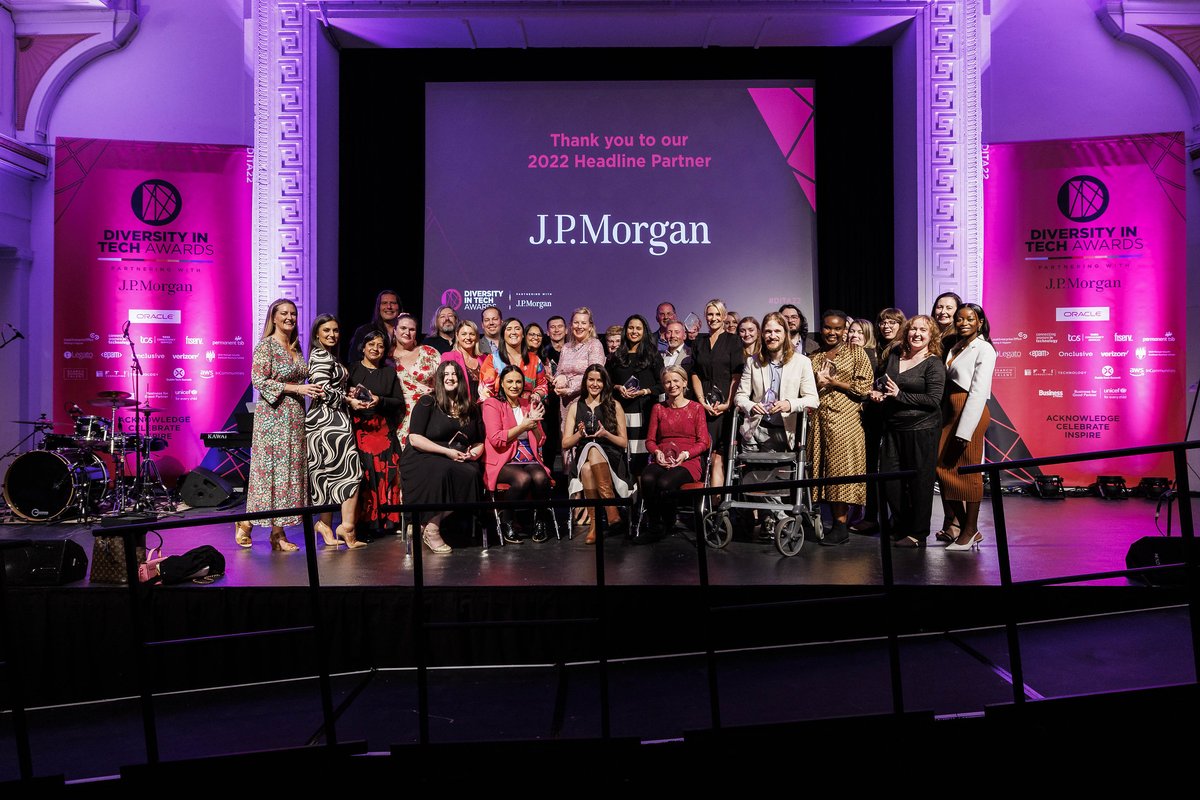 DITAwards's tweet photo. A massive thank you to everyone who attended and participated in this years Diversity in Tech Awards! We hope you all enjoyed the evening and we can't wait to celebrate with you again!
Congratulations to all the well-deserved winners! ✨
#dita22 in partnership with @jpmorgan https://t.co/rqTeQUpTEl