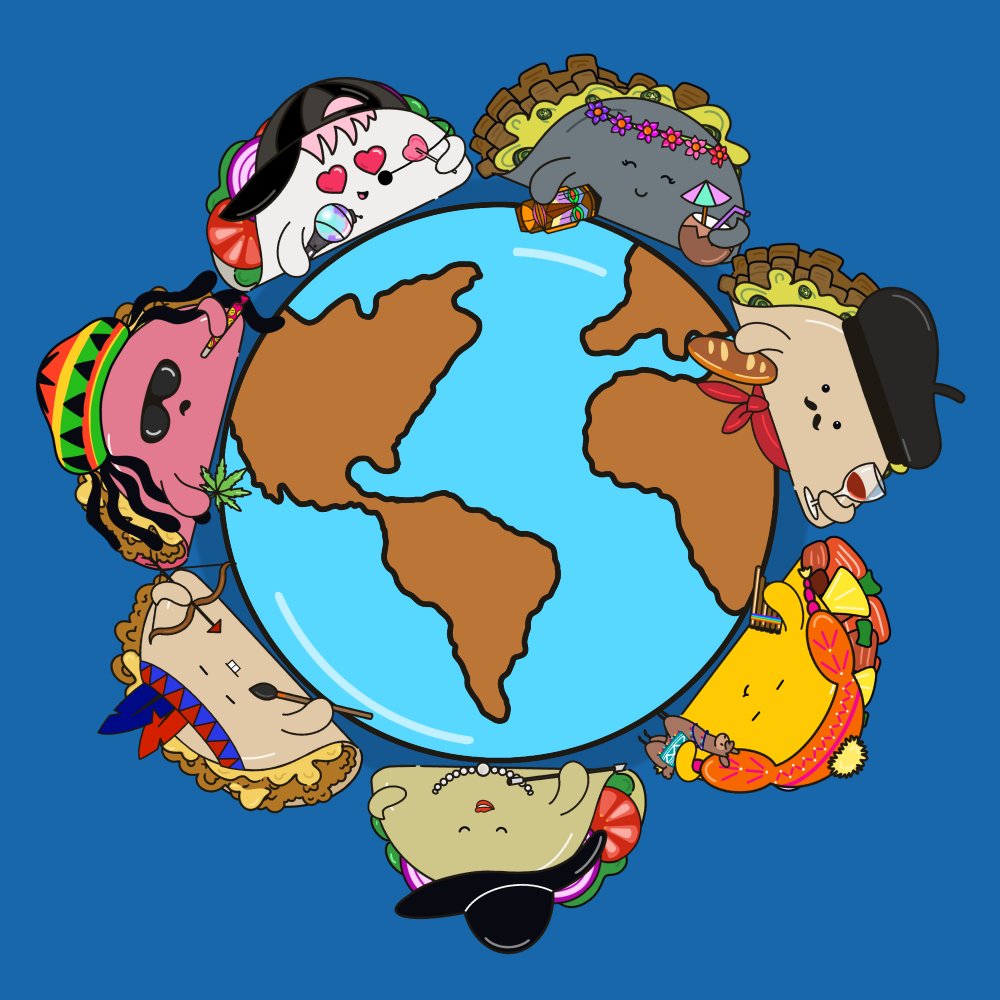 TacoverseNFTs's tweet photo. Are you ready for TACOVERSE?  🇺🇲
--
¿Estás preparado para ser parte del TACOVERSE? 🇲🇽

#NFTacos are universal 🌎. Be part of this great community. 🌮👈🏻🥰

#NFTCollector #NFTworld  #NFTproject #NFTS https://t.co/OxVCyAND05