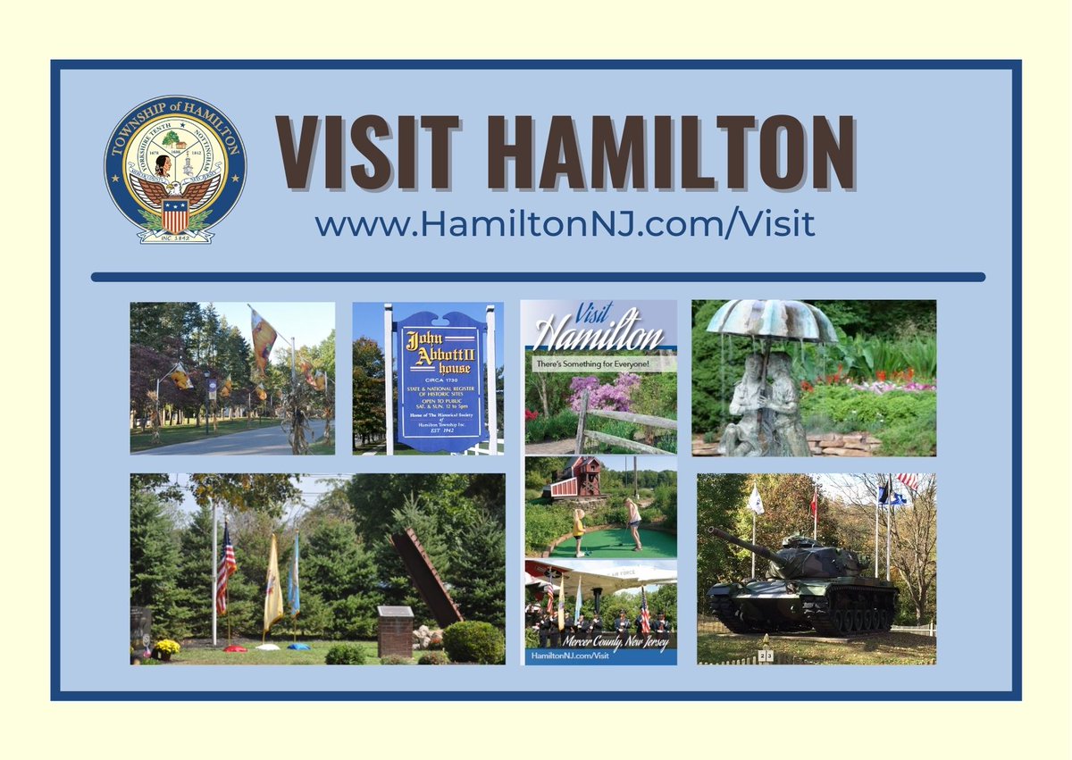 With 40 sq. mi, Hamilton has something for everyone! Appreciate the arts, shop 'til you drop & grab a bite to eat, get outdoors at one of our 60+ parks, visit our historic homes, or enjoy a community event. Plan your outing today hamiltonnj.com/Visit! #VisitHamilton