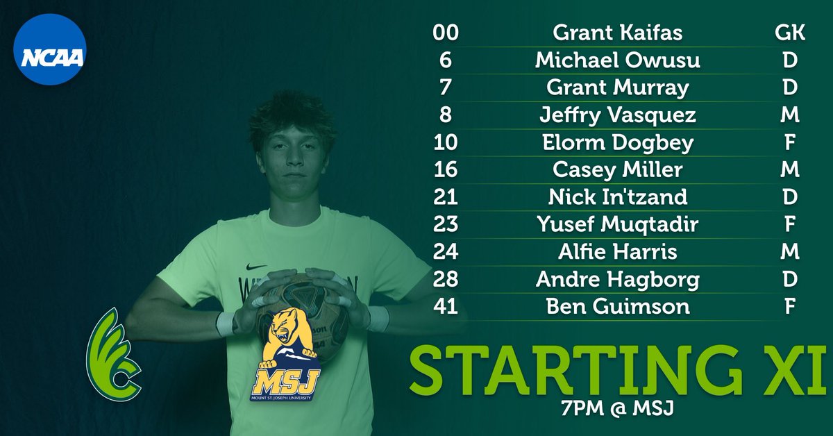 DubC_MSoccer's tweet photo. A little over 15 minutes until kickoff!! Kaifas makes his season debut in net. Let’s go Quakers! #WeAreDubC https://t.co/zhlVFbsT91