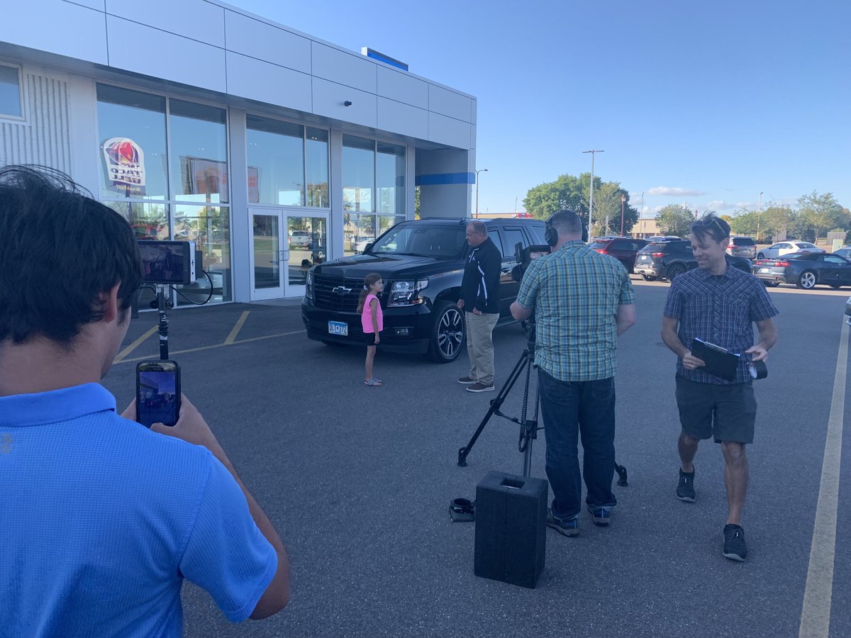 Fun shoot yesterday at <a href="/MankatoMotors/">Mankato Motors</a> with their new spokesperson, Amelia. She's appearing in the newest of the popular "kids" series of ads we've produced for them over the last few years. Steve Garbe and Jason Trimble producing.