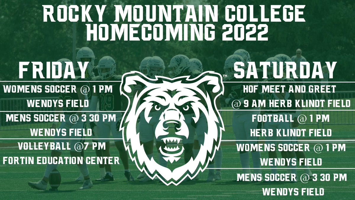 Here's a reminder of all of the exciting things Battlin' Bears Athletics has going on this weekend on campus! #GoBattlinBears #ROCKYvsEVERYBODY