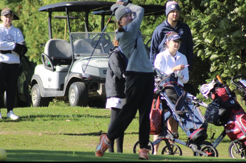 KaukaunaGhosts's tweet photo. The Ghosts win the first fall FVA Conference Championship as @kaukgirlsgolf wins today’s FVA Golf Meet with a final team score of 349!They also went 9-0 in dual meets! Charlie Clinefelter was the 3rd place individual medalist shooting 85!Way to go, ladies 👻⛳️🏆👏🏻!#FillTheCase https://t.co/5WvehRyxw2