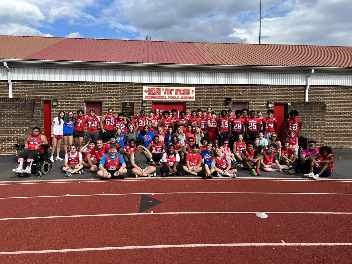 Freedomfball's tweet photo. Some days there are just more important things than practice. Hard to say coming from a football team, but it’s true. Happy to be a small part of making sure all Freedom Patriots are included and accepted. #PATRIOTPRIDE @BurkeCoSchools @RogersSCasey @FHS_GoPats @FHSPats_Sports https://t.co/4UPOZJ59Ct