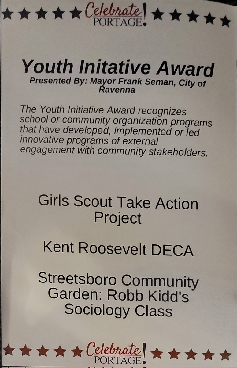 KentDECA's tweet photo. Congratulations to Roosevelt DECA seniors Cameron Lantz & Brandon Melin for being nominated for the Celebrate Portage! Youth Initiative Award. Thank you @colemanserevices for your partnership. #decapride #decafam #riderpride @KentSchoolsCTE @DECAInc @KentSchools @celebrateport https://t.co/PBPq4ZOXAQ