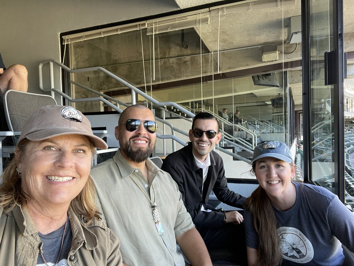 Enjoying the <a href="/Athletics/">Athletics</a> game as #nonprofitofthegame with <a href="/makamham/">mak-'amham/Cafe Ohlone</a> <a href="/Defenders/">Defenders of Wildlife</a> <a href="/TMMC/">The Marine Mammal Center</a>! #SeaOtterAwarenessWeek