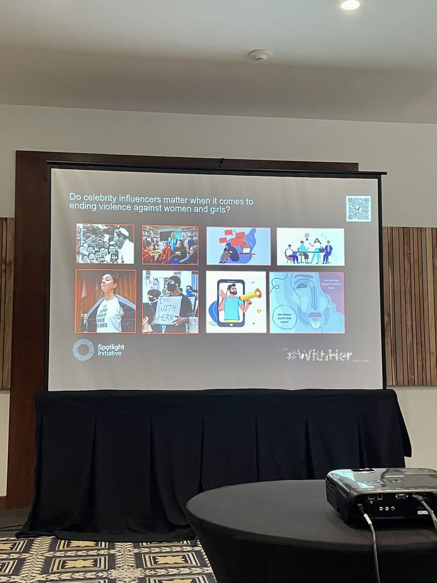 MoaSchafer's tweet photo. "Do celebrity influencers matter when it comes to ending violence against women and girls?" – @koyemanifesto from @GlobalSpotlight talks about why they can and should, and shares lessons learned at this afternoon's @TheSVRI #SVRIForum2022 session. #WithHer #VAWG #prevention https://t.co/3BmFk0wtcO