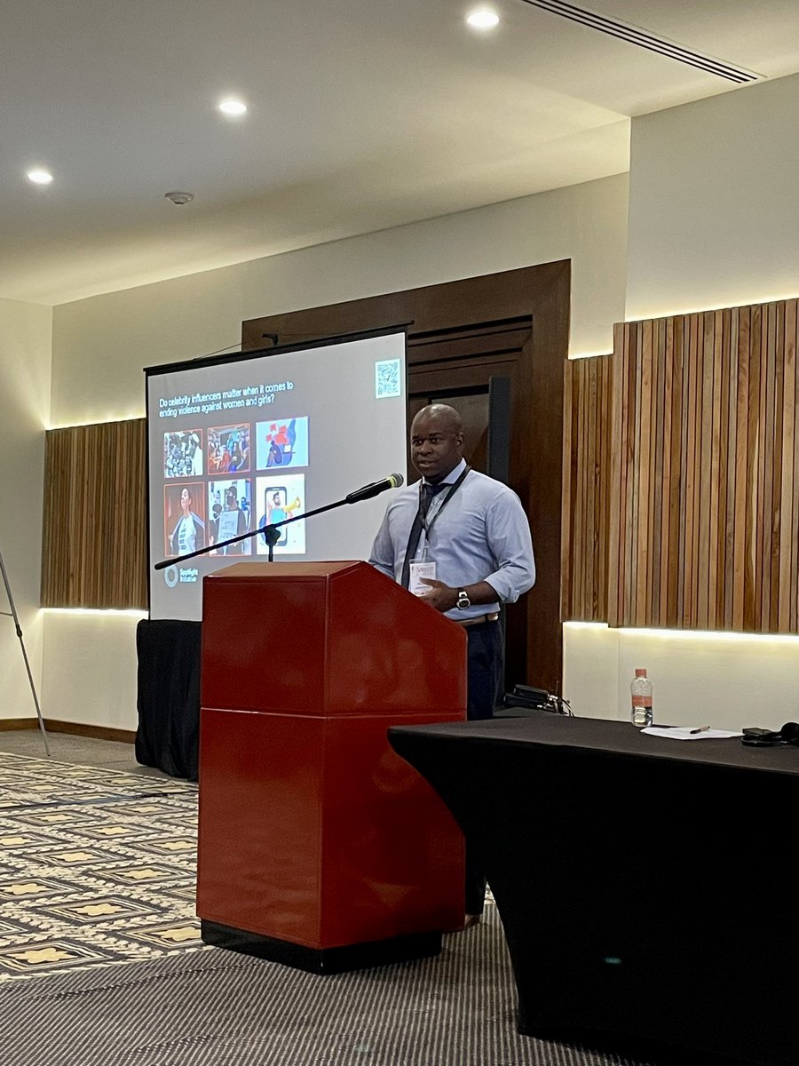 MoaSchafer's tweet photo. "Do celebrity influencers matter when it comes to ending violence against women and girls?" – @koyemanifesto from @GlobalSpotlight talks about why they can and should, and shares lessons learned at this afternoon's @TheSVRI #SVRIForum2022 session. #WithHer #VAWG #prevention https://t.co/3BmFk0wtcO