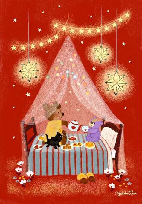 Pajama party#illustraion 