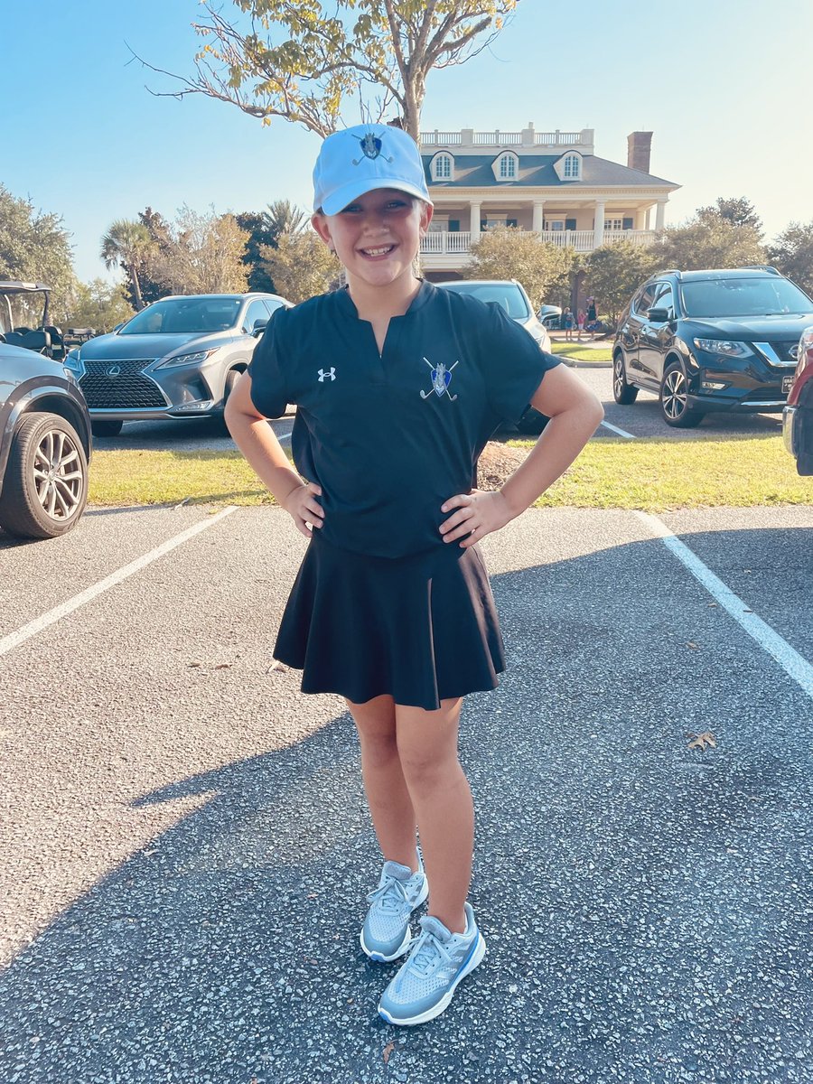 coachbendig's tweet photo. It’s rivalry week in the Bendig household too. Had to make sure Lilly Kate was rocking her Iron Horse golf gear today for golf practice. One rule… absolutely no green, except for putting and GIR. #BeatBE #Family https://t.co/rzoN9uY6w7