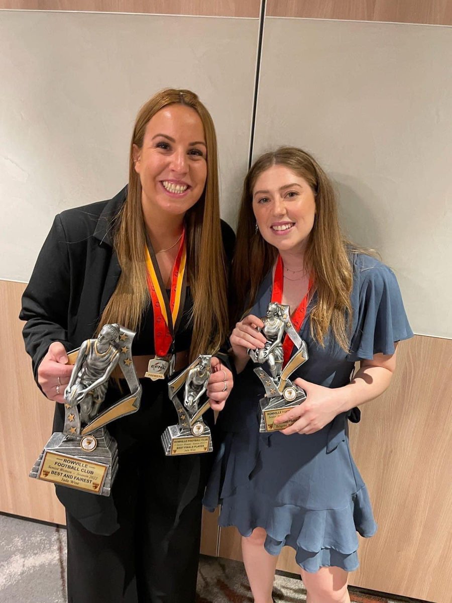 Congratulations to Jade Wise for becoming the Womens Best &amp; Fairest for 2022. 
Another Congrats to Brigitte Wolhuter for coming Runners Up. 
What a massive achievement for both of these ladies in such a successful season 🥇👏🏻