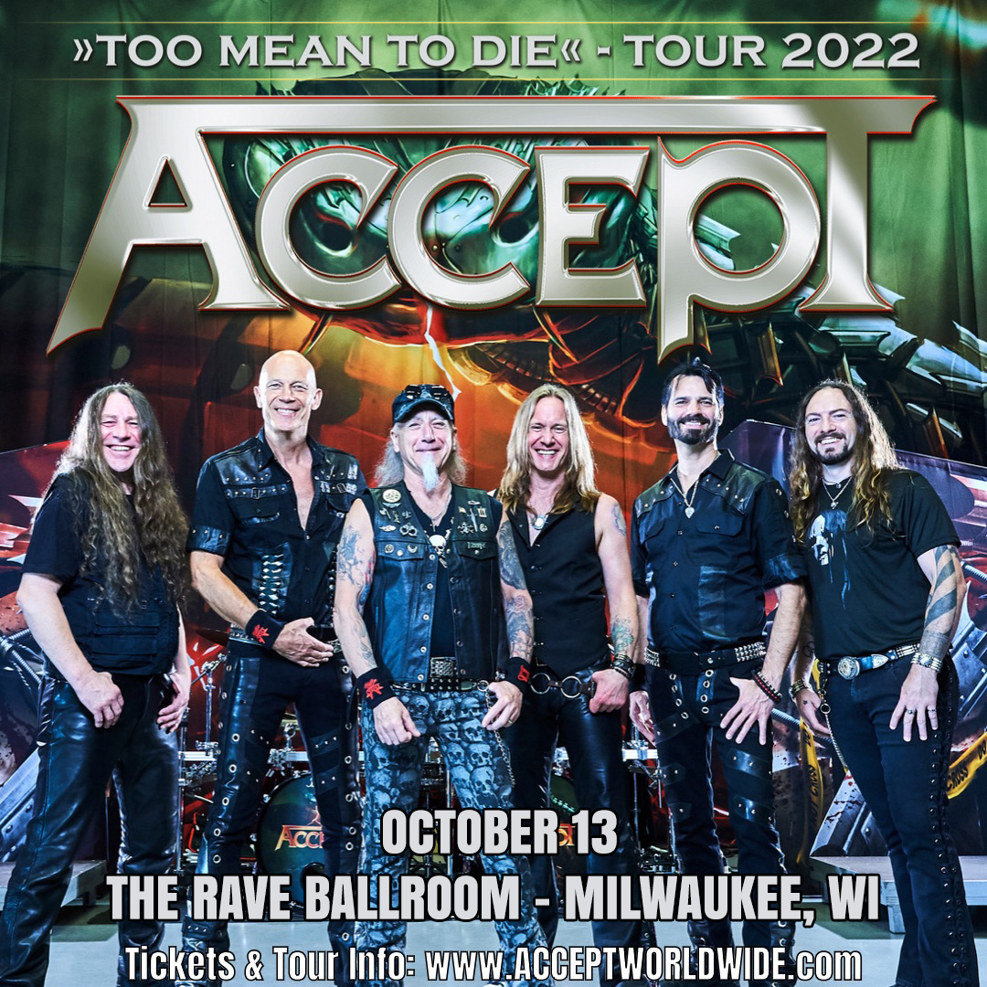 accepttheband's tweet photo. Tomorrow we'll play in Milwaukee, WI at The Rave Ballroom. Ticket links (incl. Meet & Greet) available at https://t.co/JWHVlB70ON
Who will meet us there?
#acceptlive #northamericantour #ustour #metalband #heavymetal #livemetal #metaltour https://t.co/J1tRbhLQPS